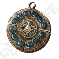 Cerulean Amber Medallion