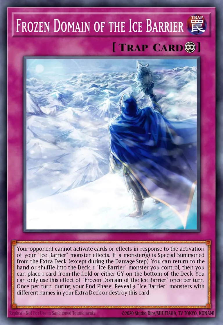 Frozen Domain of the Ice Barrier