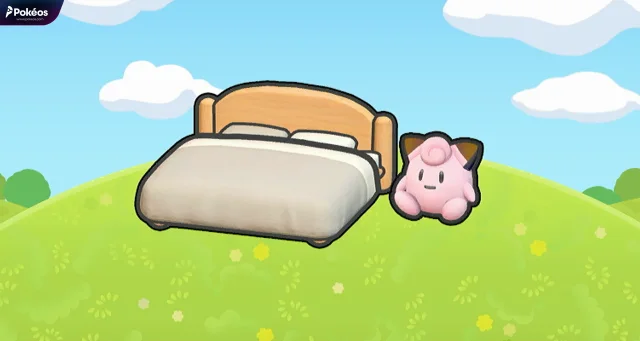 Bed with a plush