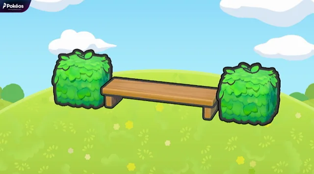 Bench with greenery