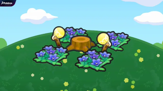 Flower garden stump stage