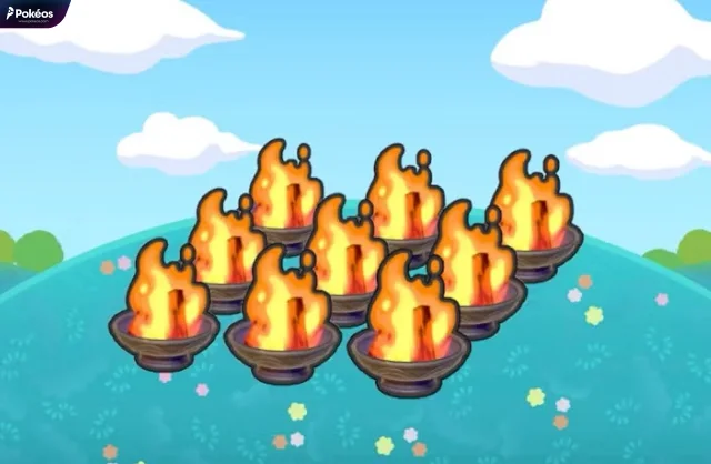 Nine flames