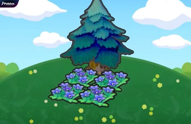 Tree-shaded graceful flower bed
