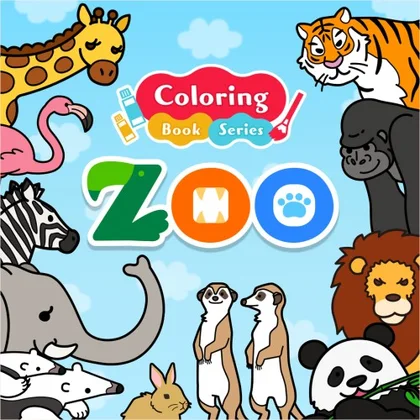 Coloring book series Zoo cover art
