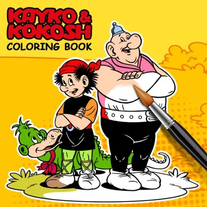 Kayko & Kokosh Coloring Book cover art