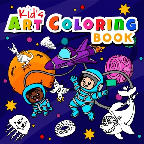Kid's Art Coloring Book cover art