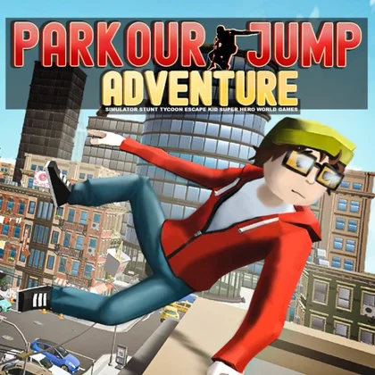 Parkour Jump Adventure - Simulator Stunt Tycoon Escape Kid Super Hero World Games cover art