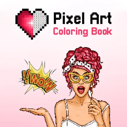 Pixel Art Coloring Book cover art