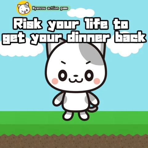 Risk your life to get your dinner back -Nyanzou action game cover art