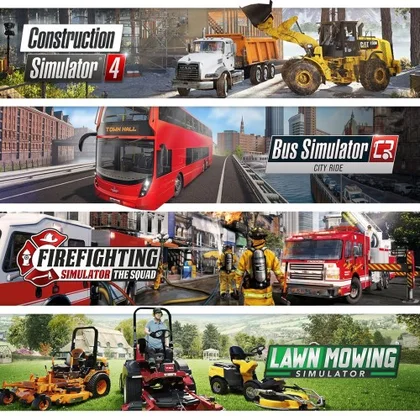 Simulation Platinum Bundle: Bus Construction Firefighting Lawn Mowing cover art