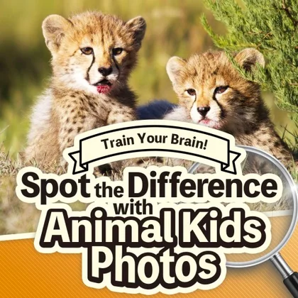 Train Your Brain! Spot the Difference with Animal Kids Photos cover art