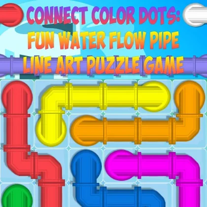 Connect Color Dots: Fun Water Flow Pipe Line Art Puzzle Game cover art