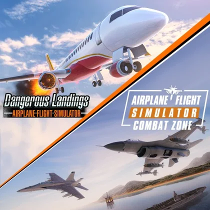 Airplane Flight Simulator Bundle: Combat Zone & Dangerous Landings cover art