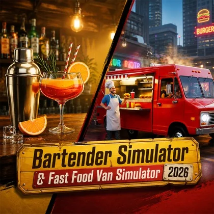 Bartender Simulator & Fast Food Van Simulator 2026 cover art