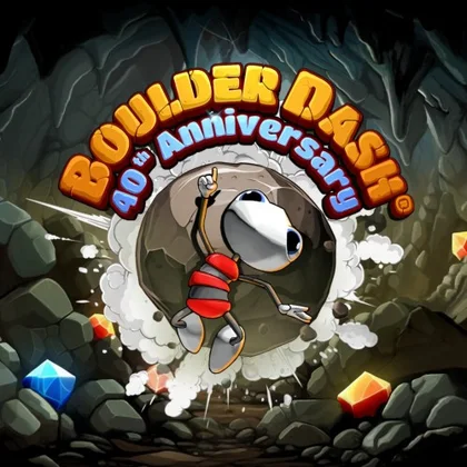 BOULDER DASH 40th Anniversary cover art