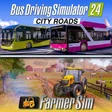 Bus Driving Simulator 24 City Roads & Farmer Simulator Bundle cover art