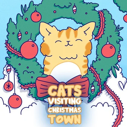 Cats Visiting Christmas Town cover art