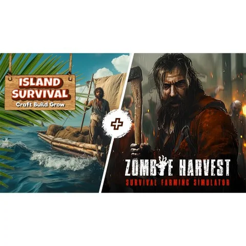 Island Survival: Craft, Build, Grow & Zombie Harvest: Survival Farming Simulator Bundle Collection cover art