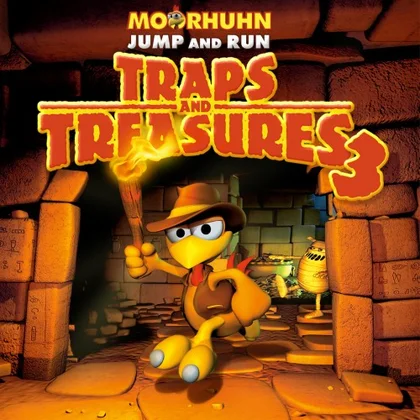 Moorhuhn Jump and Run 'Traps and Treasures 3' cover art