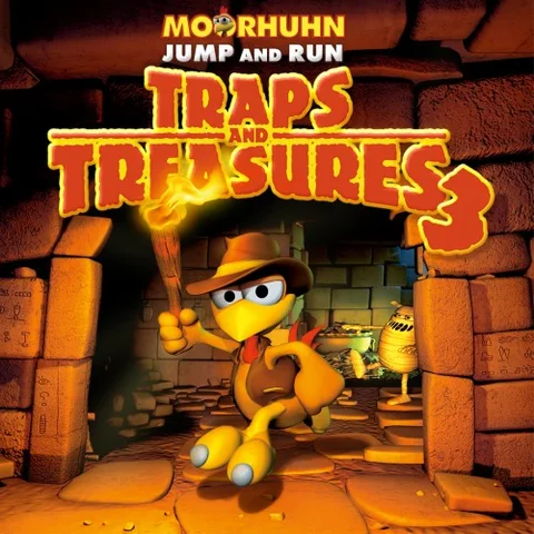 Moorhuhn Jump and Run 'Traps and Treasures 3' cover art