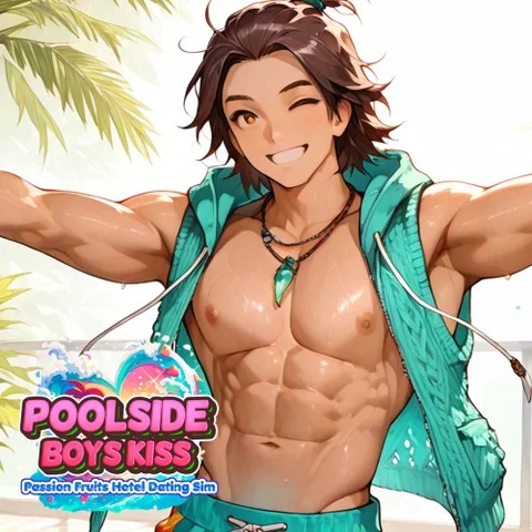Poolside Boys Kiss: Passion Fruits Hotel Dating Sim cover art