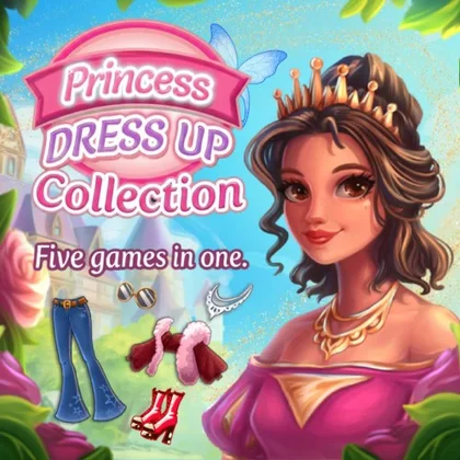 Princess Dress Up Collection Fives games in one cover art