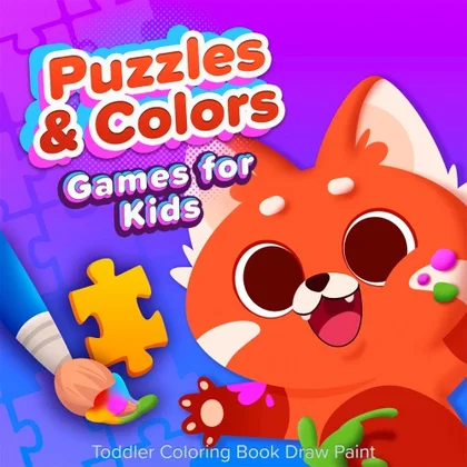 Puzzles & Colors Games for Kids Toddler Coloring Book Draw Paint cover art