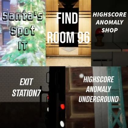 Santa's Spot It + Exit Station 7 + Find Room 96 +HighScore Anomaly Shop +HighScore Anomaly Underground cover art