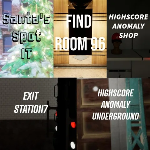 Santa's Spot It + Exit Station 7 + Find Room 96 +HighScore Anomaly Shop +HighScore Anomaly Underground cover art