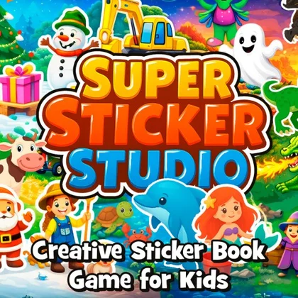 Super Sticker Studio - Creative Sticker Book Game for Kids cover art