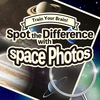 Train Your Brain! Spot the Difference with space Photos cover art
